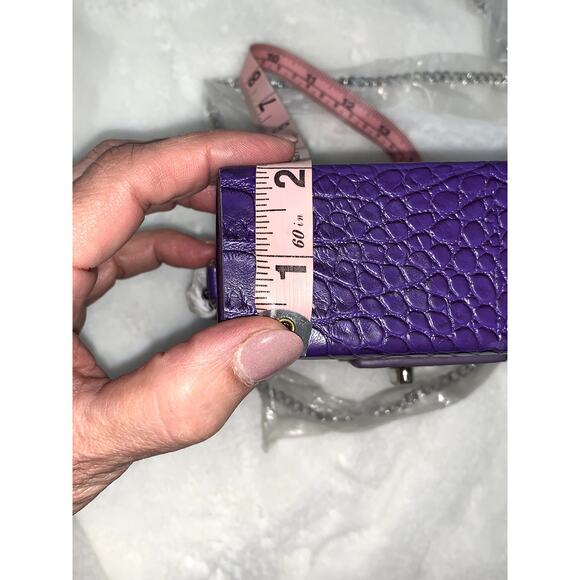 NWT Snob Essentials Audrey Jewel Box Purple Crossbody Secure Clasp Closure - Picture 10 of 10
